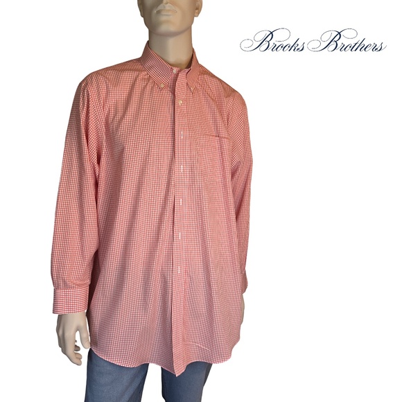 Brooks Brothers Madison Dress Shirt 100% Supina Cotton Button Front Apricot NWOT - Picture 8 of 14